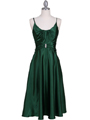Green Charmeuse Tea Length Dress