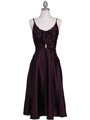 Purple Charmeuse Tea Length Dress