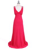Fuschia Chiffon Evening Dress