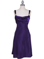Purple Satin Top Cocktail Dress