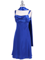 Royal Blue Satin Top Cocktail Dress