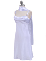 1021 White Satin Top Cocktail Dress - White, Alt View Thumbnail