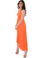 1024 Maxi Dress with High Low Hem - Orange, Alt View Thumbnail