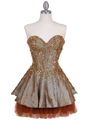 Champagne Beaded Party Dress