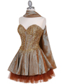 Champagne Beaded Party Dress