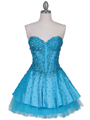 Turquoise Beaded Party Dress
