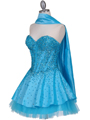 Turquoise Beaded Party Dress