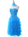 1036 Ocean Blue Tiered Homecoming Dress - Ocean Blue, Alt View Thumbnail
