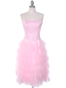 Pink Tiered Homecoming Dress
