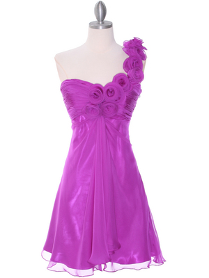 10630 Purple Chiffon Cocktail Dress,