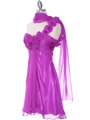 10630 Purple Chiffon Cocktail Dress - Purple, Alt View Thumbnail