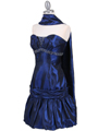 1076 Royal Blue Beaded Bubble Dress - Royal Blue, Alt View Thumbnail