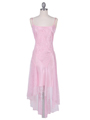 1080 Pink 3/4 Length Floral Laced Dress - Pink, Front View Thumbnail