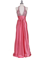 Rose Halter Rhinestone Evening Dress