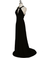 1104 Black Embellished Jersey Gown - Black, Alt View Thumbnail
