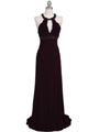 Purple Embellished Jersey Gown