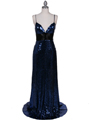Royal Blue Sequin Evening Dress