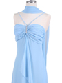 Baby Blue Evening Dress with Rhine Stone Pin Baby Blue Evening Dress with Rhine Stone Pin