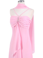Pink Evening Dress with Rhine Stone Pin Pink Evening Dress with Rhine Stone Pin