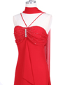 1111 Red Evening Dress with Rhine Stone Pin - Red, Alt View Thumbnail