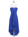 Royal Blue Evening Dress with Rhine Stone Pin