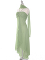 1111 Sage Evening Dress with Rhinestone Pin - Sage, Alt View Thumbnail