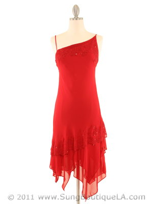1132 Red Cocktail Dress, Red