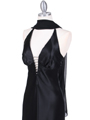 Black Satin Evening Gown