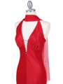 Deep Red Satin Evening Gown