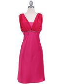 Fuschia Cocktail Dress with Rhinestone Trim
