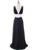 Black White Evening Dress