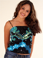 Turquoise Sequins Camisole