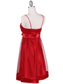 1302 Red Giltter Cocktail Dress - Red, Back View Thumbnail