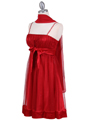 1302 Red Giltter Cocktail Dress - Red, Alt View Thumbnail