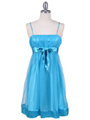 Turquoise Giltter Cocktail Dress