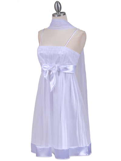 1302 White Giltter Cocktail Dress - White, Alt View Medium