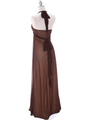 1333 Brown/Gold Evening Dress - Brown Gold, Back View Thumbnail