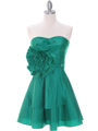 1337 Green Taffeta Homecoming Dress - Green, Front View Thumbnail