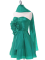 1337 Green Taffeta Homecoming Dress - Green, Alt View Thumbnail