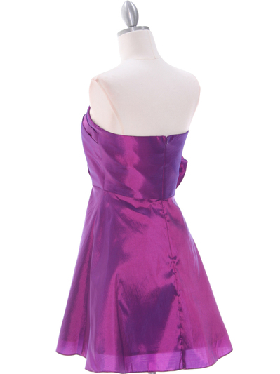 1337 Purple Taffeta Homecoming Dress - Purple, Back View Medium