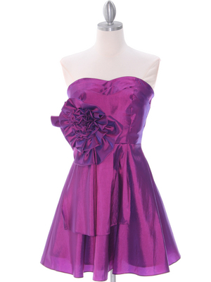 1337 Purple Taffeta Homecoming Dress, Purple