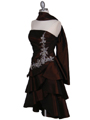 Brown Taffeta Tier Cocktail Dress Brown Taffeta Tier Cocktail Dress