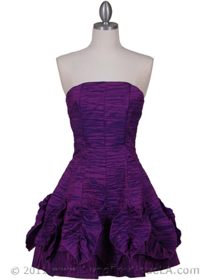 1509 Purple Taffeta Cocktail Dress, Purple