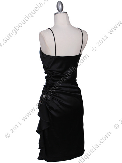 1517 Black Cocktail Dress - Black, Back View Medium