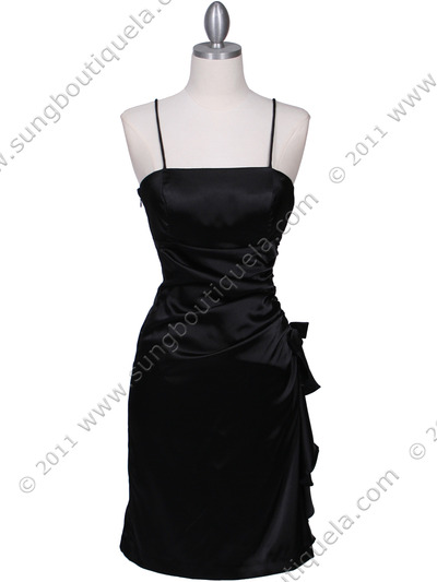 1517 Black Cocktail Dress - Black, Front View Medium