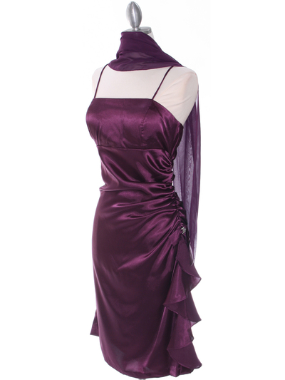 1517 Purple Cocktail Dress - Purple, Alt View Medium