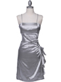 1517 Silver Cocktail Dress - Silver, Front View Thumbnail