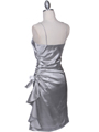 1517 Silver Cocktail Dress - Silver, Back View Thumbnail