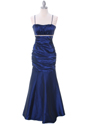 1546 Royal Blue Taffeta Prom Dress - Royal Blue, Front View Thumbnail