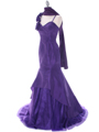 Purple Taffeta Prom Evening Gown